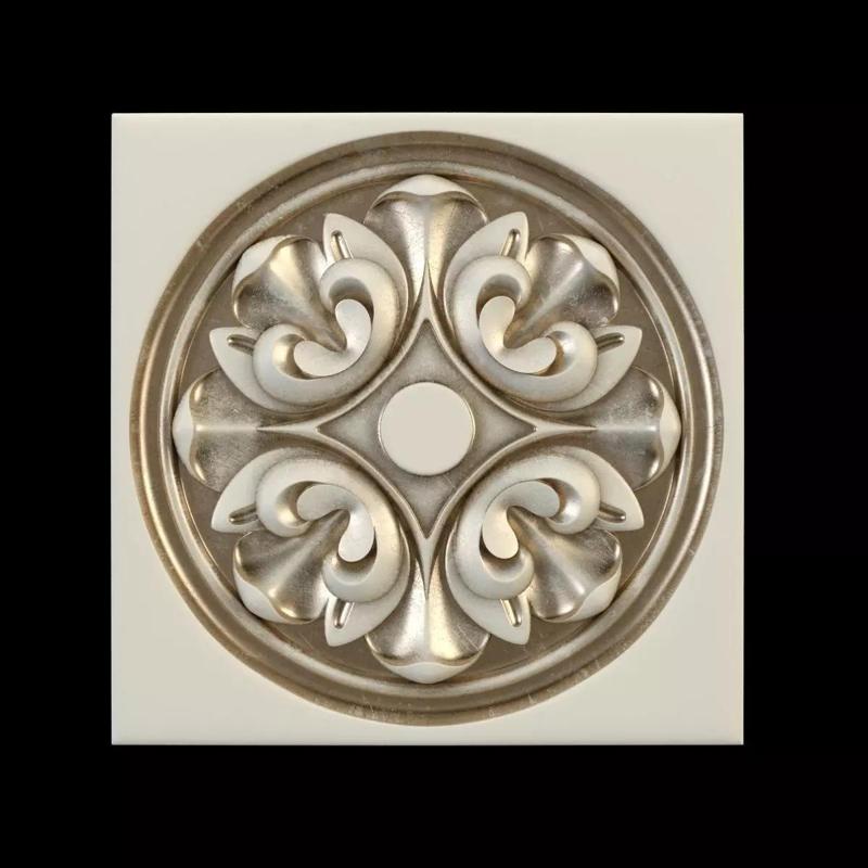 Rosette ceiling medallion with ornate design