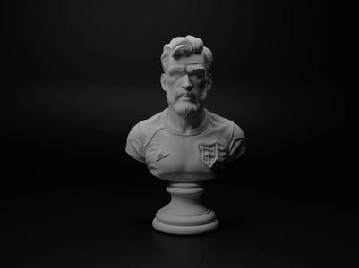Football Player Bust Chess