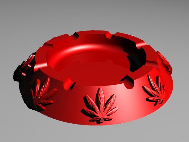 Cannabis themed 3D Printed Cup Holder for Used Tea Bags and Teaspoons.