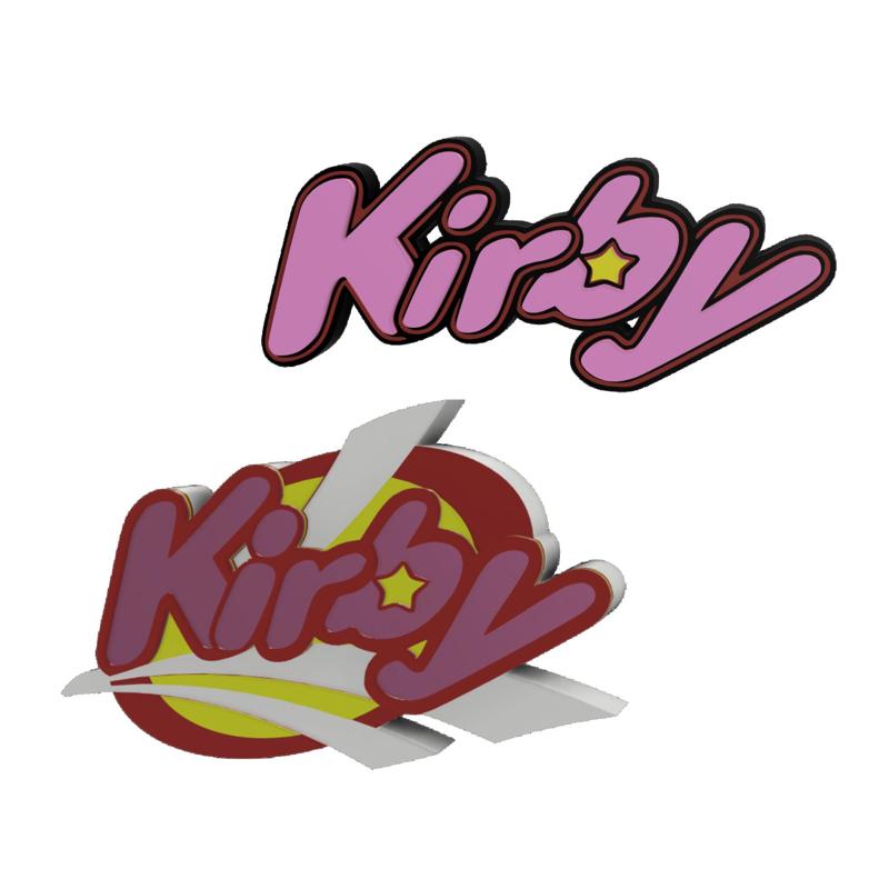3D MULTICOLOR LOGO/SIGN - Kirby (Two Versions)