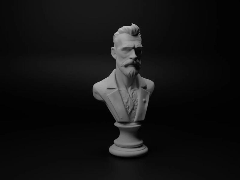 Tattoo Artist Bust Chess