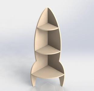Rocket Corner Shelf