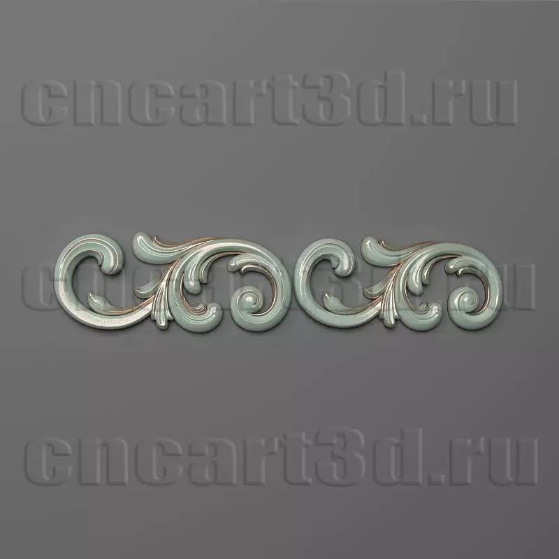 Onlay two ornate scrolls