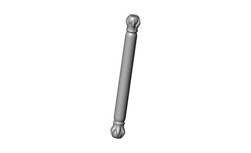 6 carved claw bead ends round pillar column