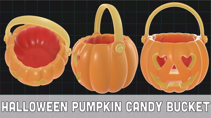 Halloween Pumpkin Candy Bucket Lantern Trick or Treat Pail