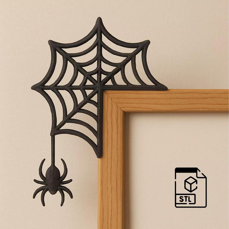 Halloween Door Corner Decor -  Spider - Web Shaped