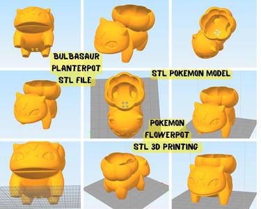 Bulbasaur Pokémon Planter STL - 3D Printable Flower Pot