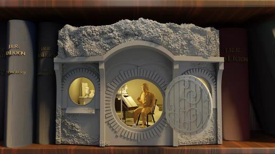 Book Nook Lamp Bag End Bilbo Baggins Lord of the Rings
