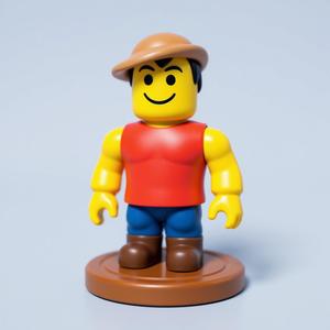 3D Printable Roblox Character Figure Toy on Base