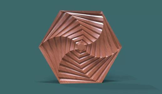 Hexagonal wall panel 3d stl model for cnc