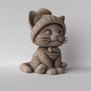 Cute Kitten with Beanie