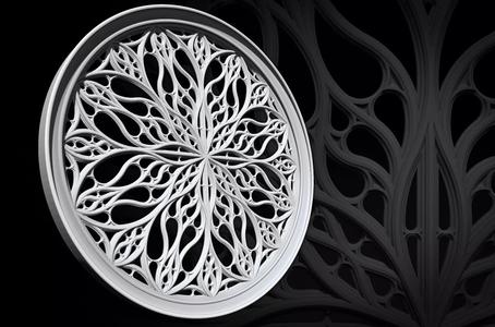 Gothic pattern decorative round window grille model