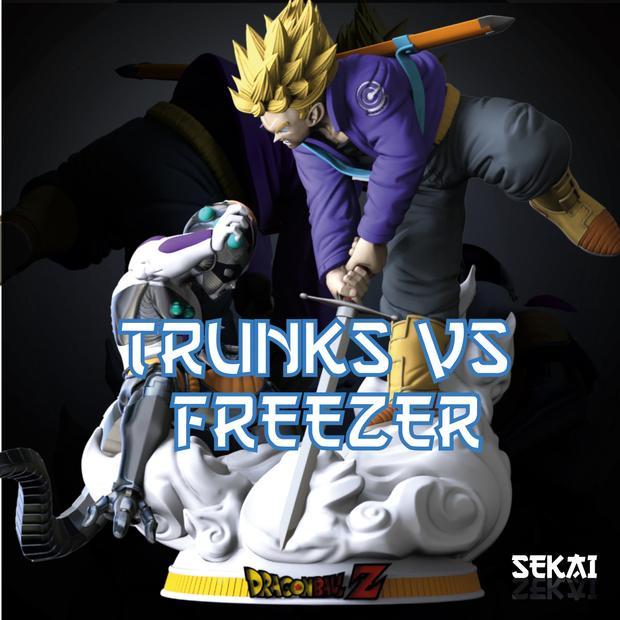 TRUNKS VS FREEZER DIORAMA - SEKAI 3D MODELS - TESTED AND READY FOR 3D PRINTING