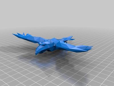 flying Raven loPoly