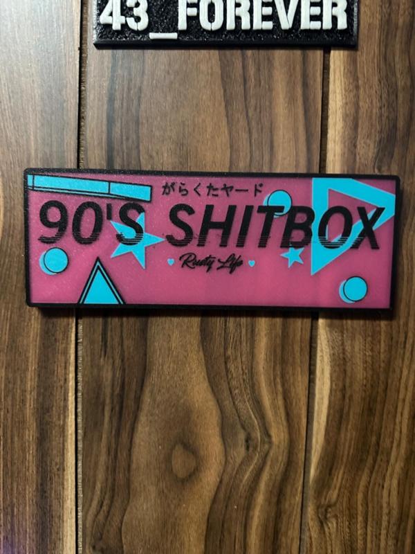 90s sh*tbox slap sticker lightbox/ wall art