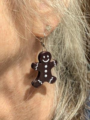 Gingerbread Man Earrings