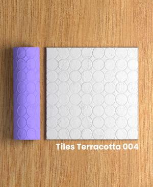 Collection Atomic-Tangerine | Tiles Terracotta 004 | Polymer Clay Seamless Texture Roller