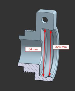 Danfoss RAV 34 / 32.5 mm Adapter - M30 x 1.5 mm - FRITZ!DECT 302