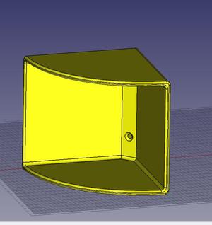 small corner mounted shelf
