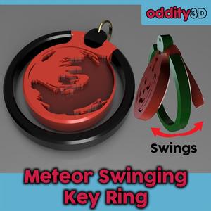 Meteor Swinging Key Ring (final fantasy meteor logo)