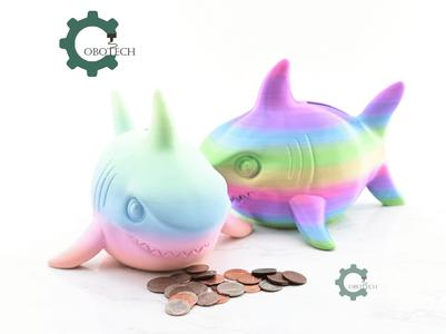 Cobotech Smiling Shark Piggy Bank - Desk Decor - Coin Bank Gifts
