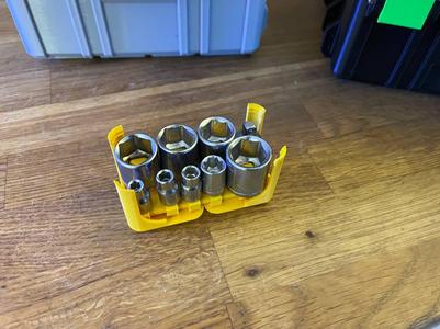 Gridfinity socket holder dual rail