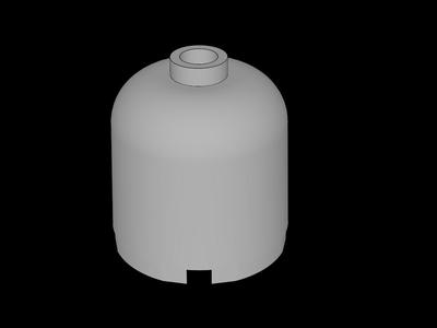 Lego Compatible (30151a.dat) Cylinder  2 x  2 x  1.667 with Dome Top and Blocked Hollow Stud