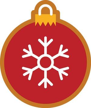 Cookie cutter christmas ball