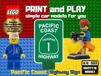 LEGO Highway Sign