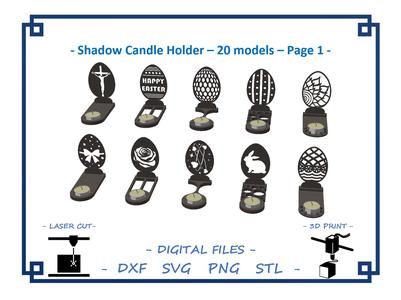 Shadow Candle Holder - 20 models – Easter Egg ornament