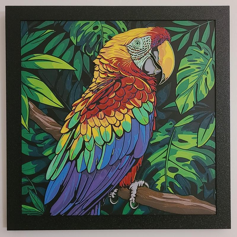 Rainbow Macaw - Filament Painting