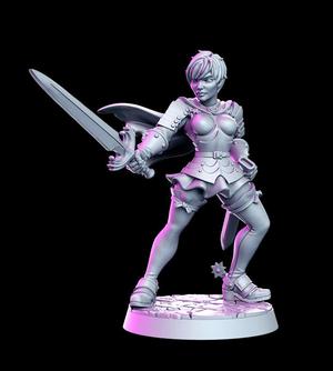 Cleto - Female knight - 32mm - DnD