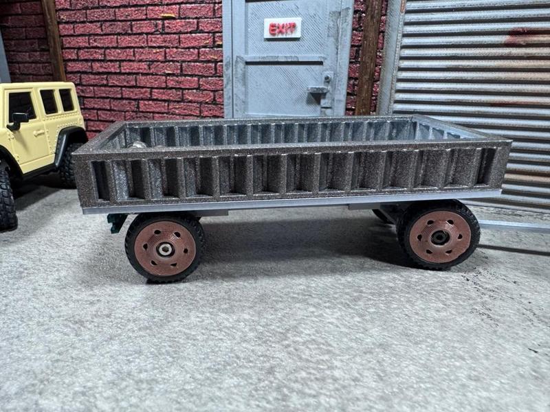 Trash Wagon for RC Farm Truck 1/43