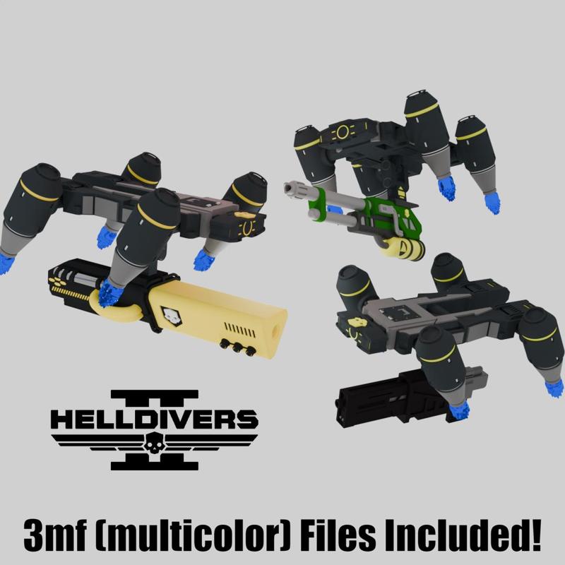 Helldivers 2 Guard Dog Rover Bundle / Video game Military Drone 3d print 3mf Prop 