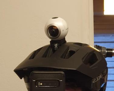 Camera helmet velcro mount 1/4 UNC tripod screw