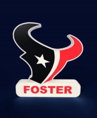 Houston Texans Sign - LED Strip Compatible