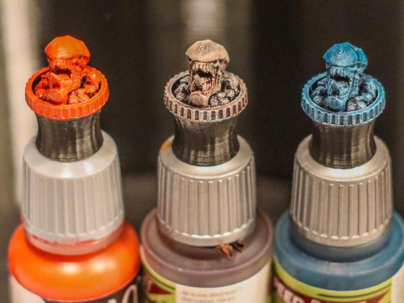 Army Painter Vallejo paints Cap Alien Head SciFi