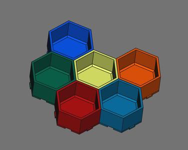 HexBoxStorage Interconnected (connect at base only)