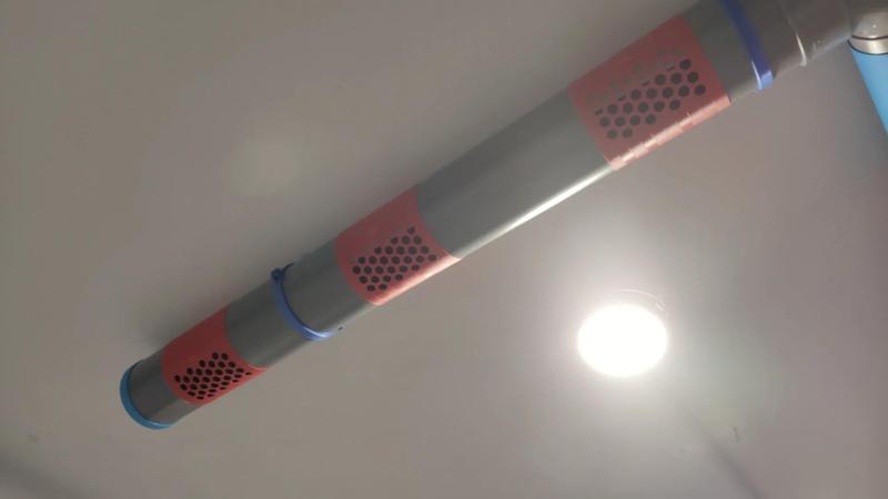 ventilation system 125 mm pipes and a 150 mm motor