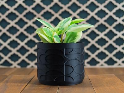 Indoor Plant Pot - Geometric texture