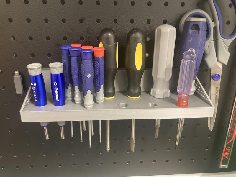 Universal Peg Board Peg System - Screwdriver Holder