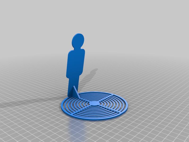 Shooting target man 10 degrees