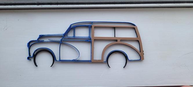 Morris Minor Traveller silohuette