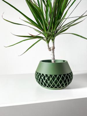 The Elson Planter Pot with Drainage Tray & Stand | Modern and Unique Home Decor for Plants