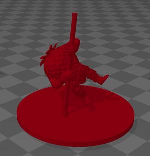 Strawberry Barbarian on stripper pole