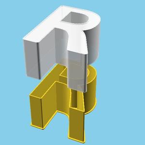 LATIN CAPITAL LETTER R, nestable box (v1)