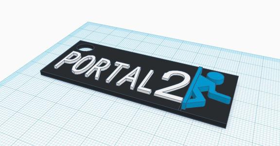 Portal 2 Keychain
