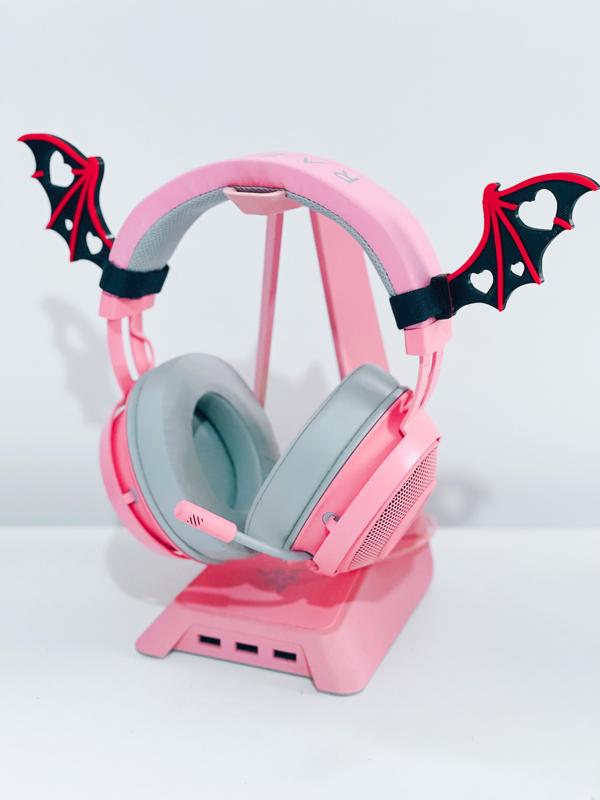 Succubus Bat Wings Headset / headphone Attachment / Accessory