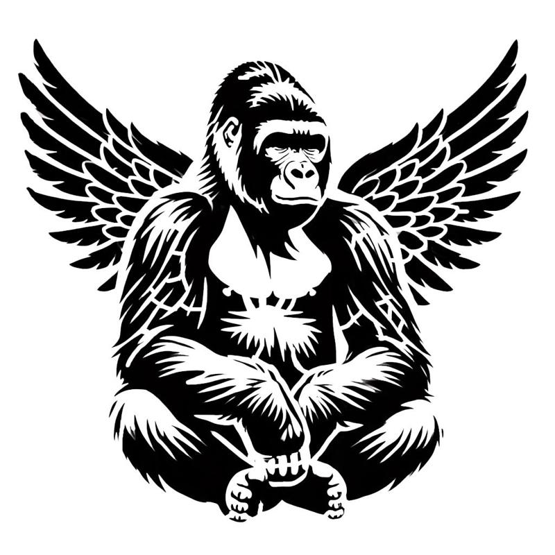 Harambe Angle Stencil