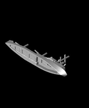 1/1250 Scale 4200 ton Steel Cargo Ship Costilla.stl